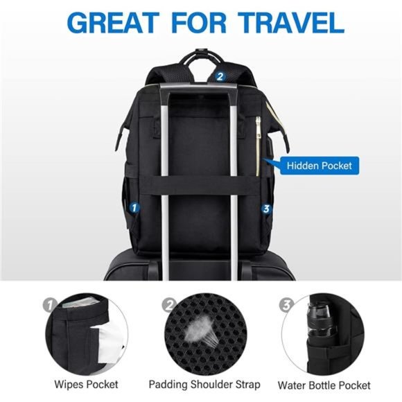 Laptop Backpack, 15.6 Inch Waterproof Anti-theft Travel Back Pack with USB Port